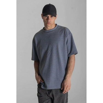 REMERA WAFFLE OVER GRIS