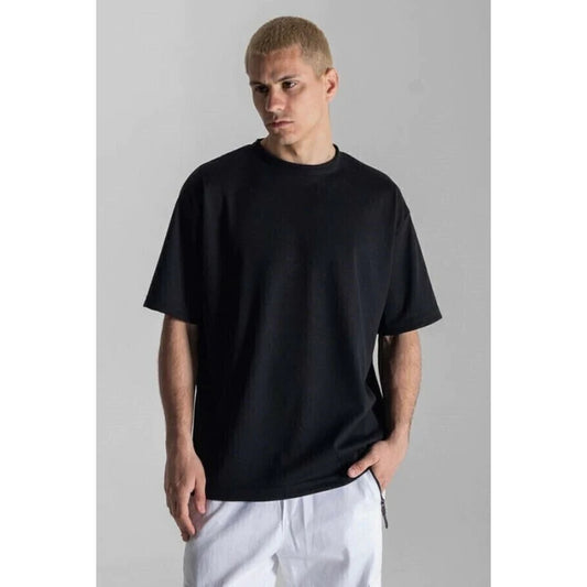 REMERA WAFFLE OVER NEGRA