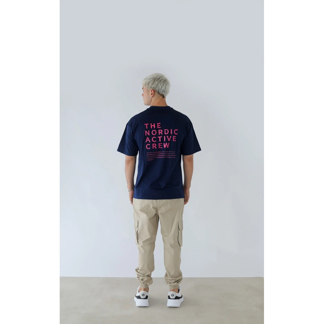 REMERA OVER CREW AZUL