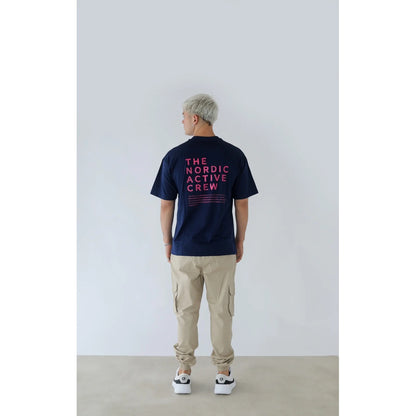 REMERA OVER CREW AZUL