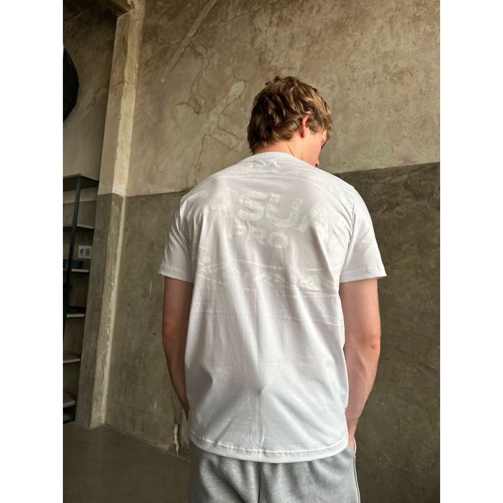 REMERA REGULAR LOGO CASUAL BLANCA